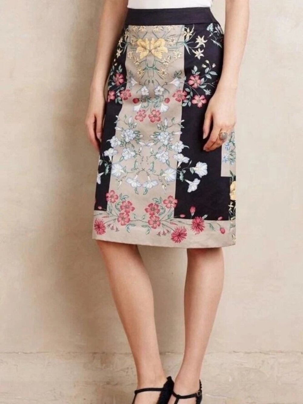 NWT Anthropologie Moulinette Soeurs Safi Floral Skirt Sz 2 Italian Fabric Luxury
